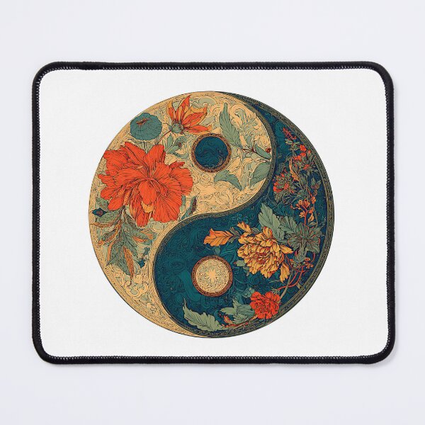 Item preview, Yin Yang Floral in Teal and Coral designed and sold by Tomasso76.