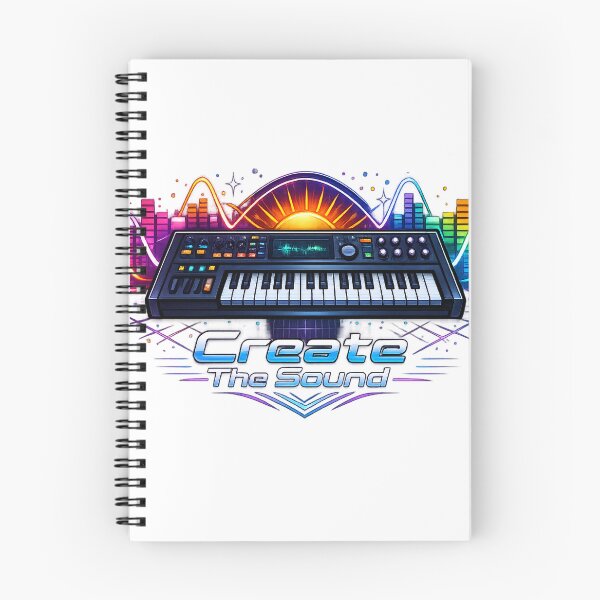 Item preview, Retro Synthwave Music Producer Keyboard - Create The Sound designed and sold by shemodas.