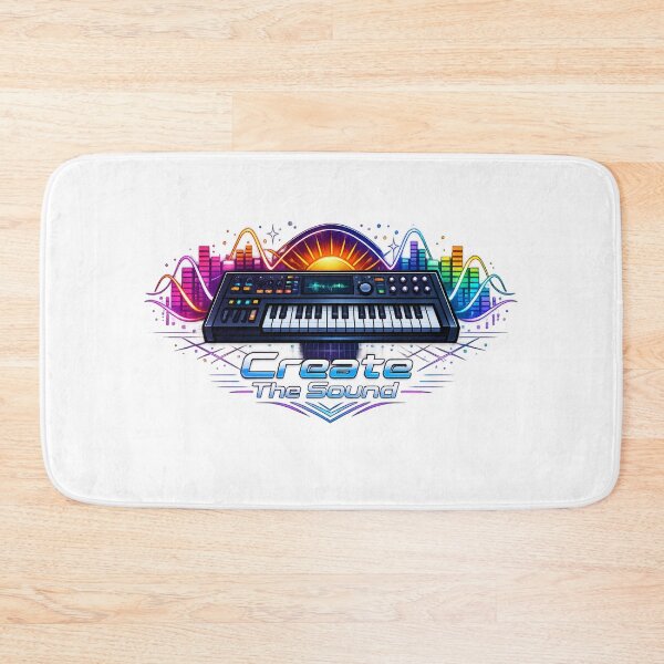 Item preview, Retro Synthwave Music Producer Keyboard - Create The Sound designed and sold by shemodas.