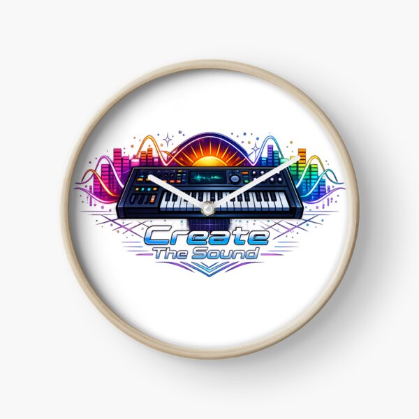 Item preview, Retro Synthwave Music Producer Keyboard - Create The Sound designed and sold by shemodas.
