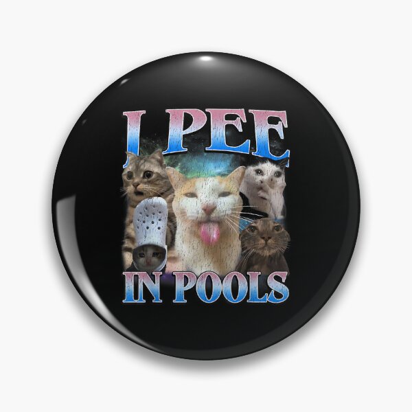 Item preview, I Pee in Pools Funny Unhinged Cat Meme Bootleg Graphic 90s designed and sold by PaulTSchafer.