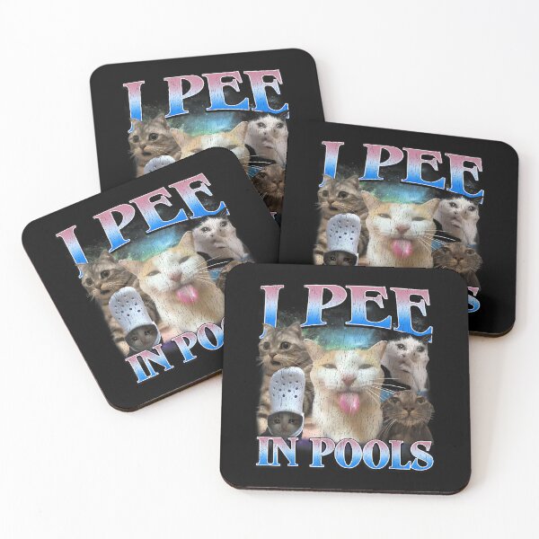 Item preview, I Pee in Pools Funny Unhinged Cat Meme Bootleg Graphic 90s designed and sold by PaulTSchafer.