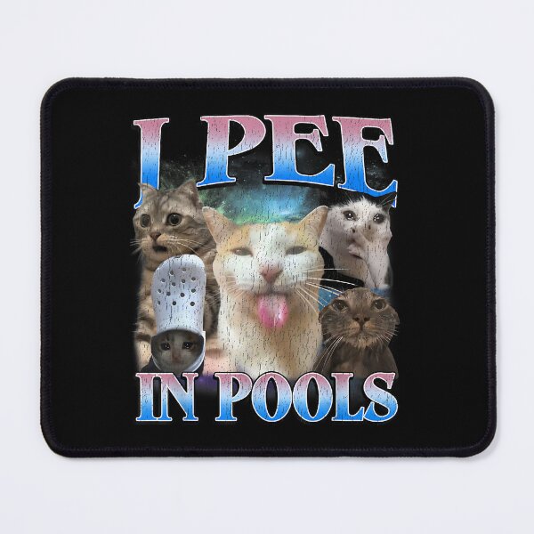 Item preview, I Pee in Pools Funny Unhinged Cat Meme Bootleg Graphic 90s designed and sold by PaulTSchafer.