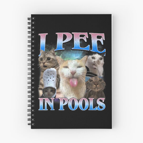 Item preview, I Pee in Pools Funny Unhinged Cat Meme Bootleg Graphic 90s designed and sold by PaulTSchafer.