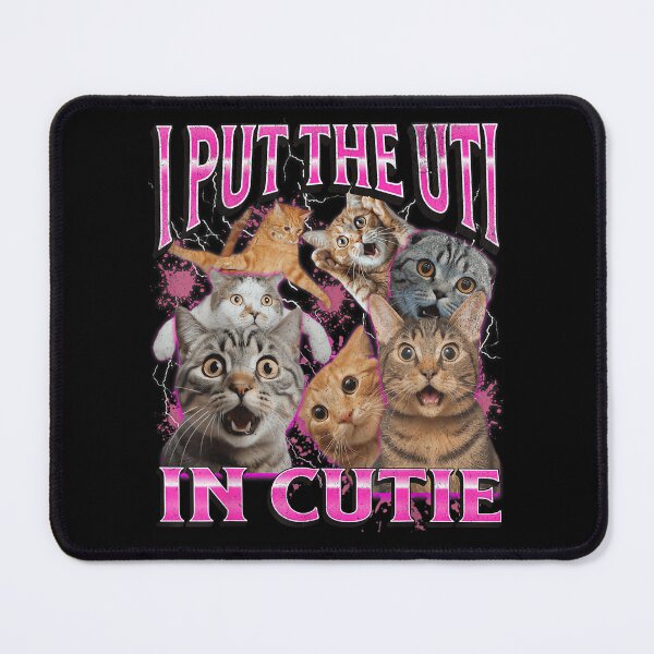 Item preview, I Put The UTI In Cutie Funny Cat Meme Bootleg Graphic 90s Men Women designed and sold by PaulTSchafer.