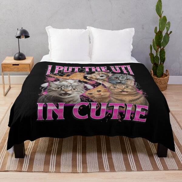 Item preview, I Put The UTI In Cutie Funny Cat Meme Bootleg Graphic 90s Men Women designed and sold by PaulTSchafer.