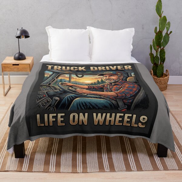 Item preview, Proud Trucker - Life on Wheels: Sunset Drive designed and sold by HALYNA070824.