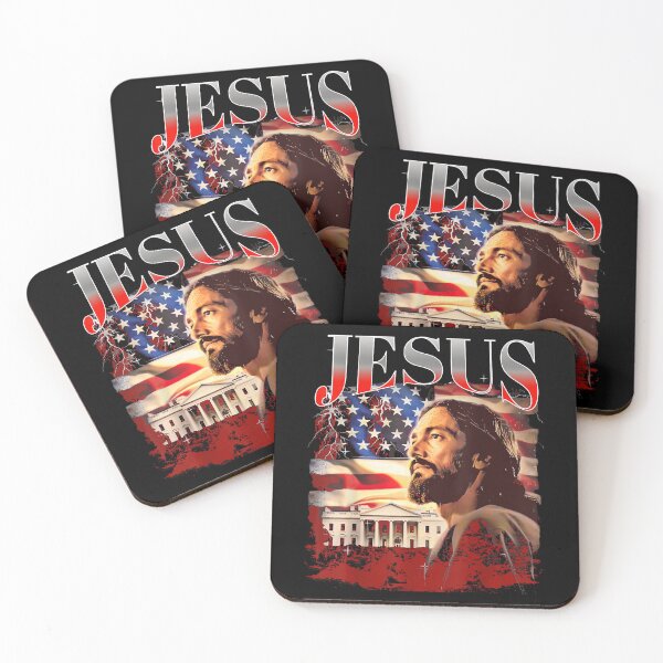 Item preview, Jesus USA America Patriot Meme 90s Bootleg Rap Merch Style designed and sold by PaulTSchafer.