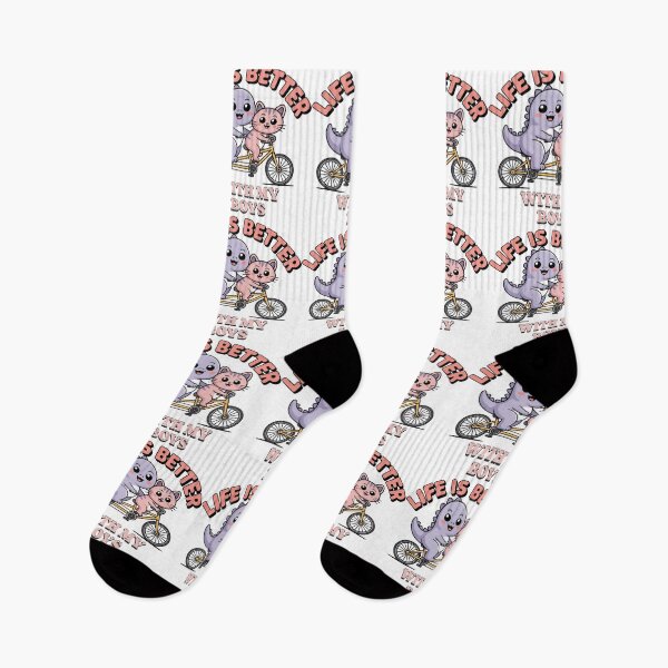 Item preview, Cute Dino and Cat Life Is Better with my boys designed and sold by CeliaZnx.