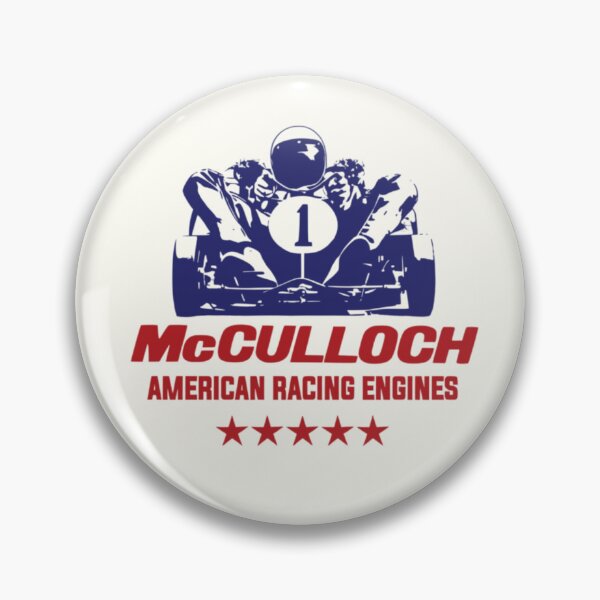 Item preview, McCulloch American racing engines - vintage karting -red & blue print designed and sold by retropetrol.