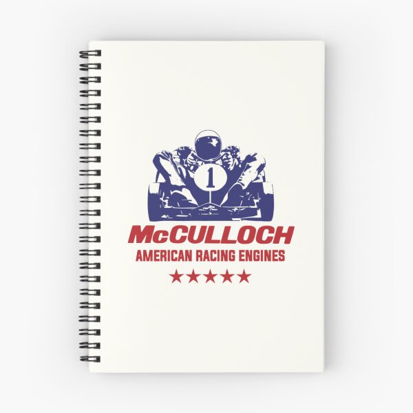 Item preview, McCulloch American racing engines - vintage karting -red & blue print designed and sold by retropetrol.