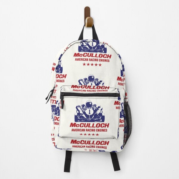 Item preview, McCulloch American racing engines - vintage karting -red & blue print designed and sold by retropetrol.