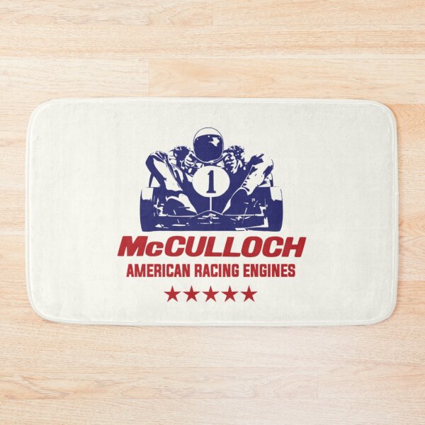 Item preview, McCulloch American racing engines - vintage karting -red & blue print designed and sold by retropetrol.