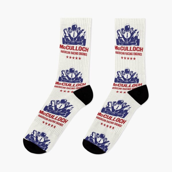 Item preview, McCulloch American racing engines - vintage karting -red & blue print designed and sold by retropetrol.