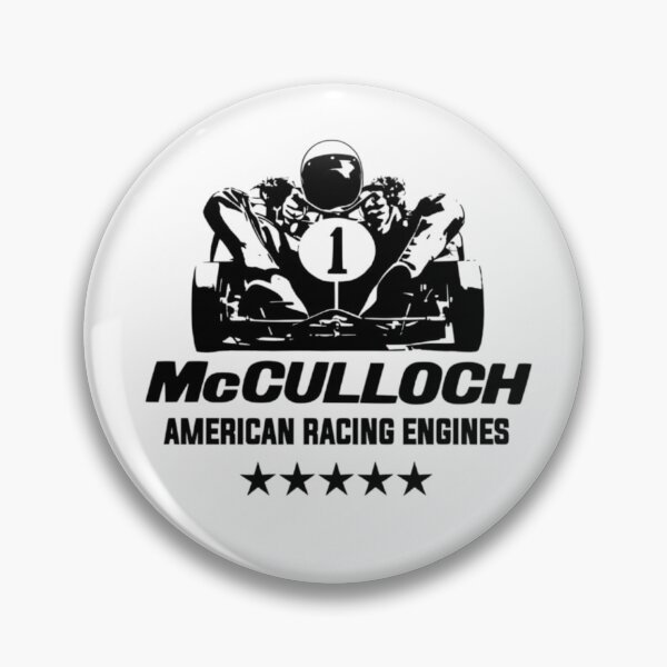 Item preview, McCulloch American racing engines - vintage karting - black print designed and sold by retropetrol.