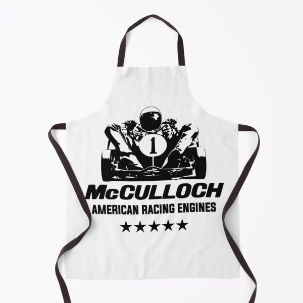 Item preview, McCulloch American racing engines - vintage karting - black print designed and sold by retropetrol.