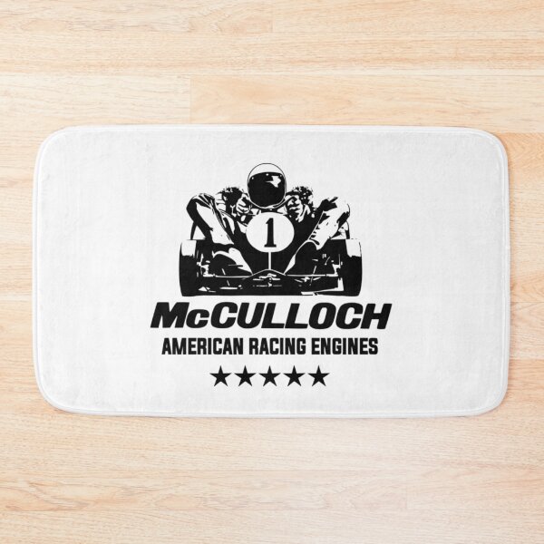 Item preview, McCulloch American racing engines - vintage karting - black print designed and sold by retropetrol.