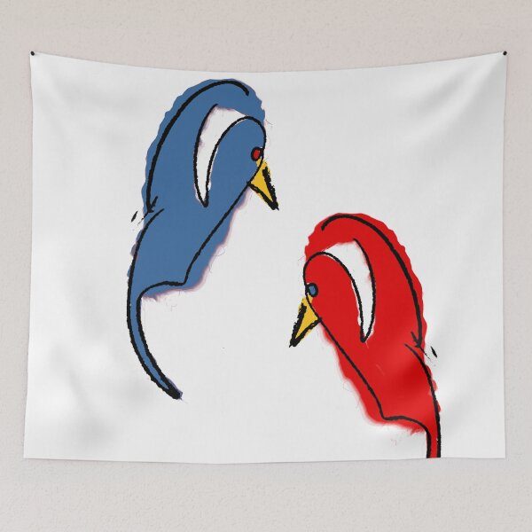 Item preview, Bird red and blue designed and sold by NYWA-ART.