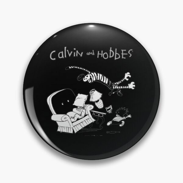 Item preview, Calvin And Hobbes Tiger Pounce Attack Funny Comic  designed and sold by ElnabiL66.