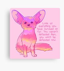 "You Won't Be Defeated Now" Fennec Fox Canvas Print