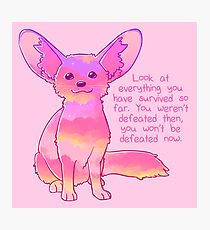 "Du wirst jetzt nicht besiegt werden" Fennec Fox Fotodruck