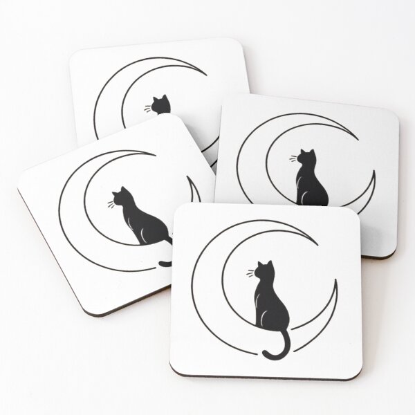 Item preview, Black Cat Crescent Moon designed and sold by The-SilentPlace.