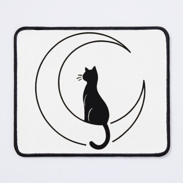 Item preview, Black Cat Crescent Moon designed and sold by The-SilentPlace.