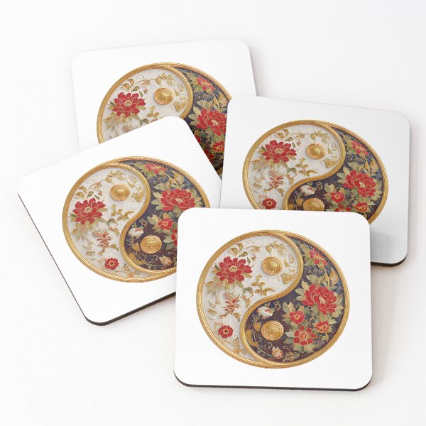 Item preview, Yin Yang Elegant Floral  in Gold designed and sold by Tomasso76.