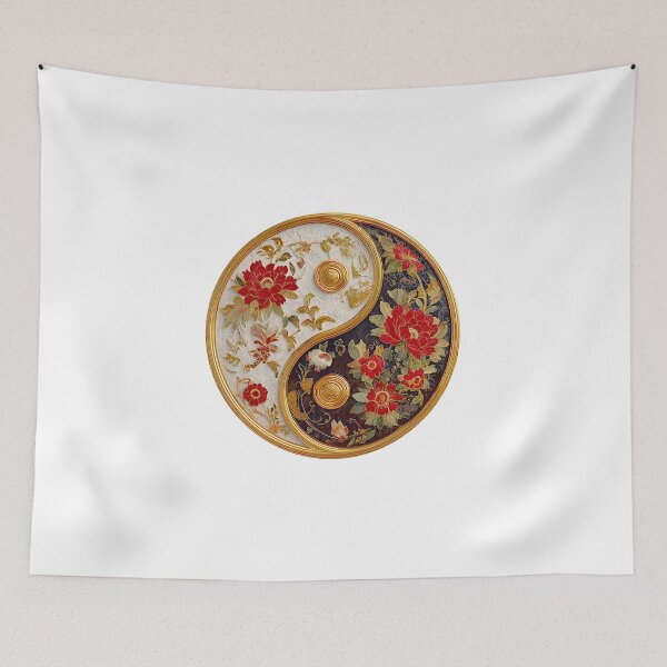 Item preview, Yin Yang Elegant Floral  in Gold designed and sold by Tomasso76.