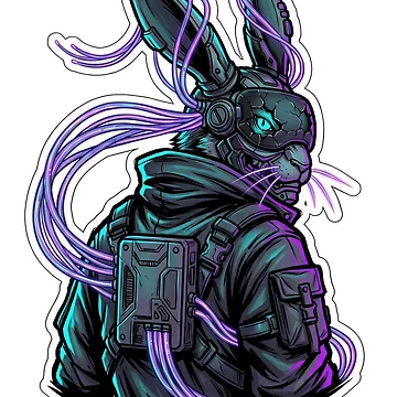 Artwork thumbnail, Agile Cyber Rabbit Digital Ink by Ink-Silicon