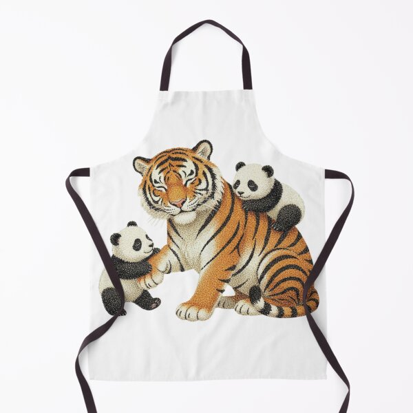 Item preview, A kind tiger is raising a panda cub. designed and sold by PP&RAINBOW SHOP.