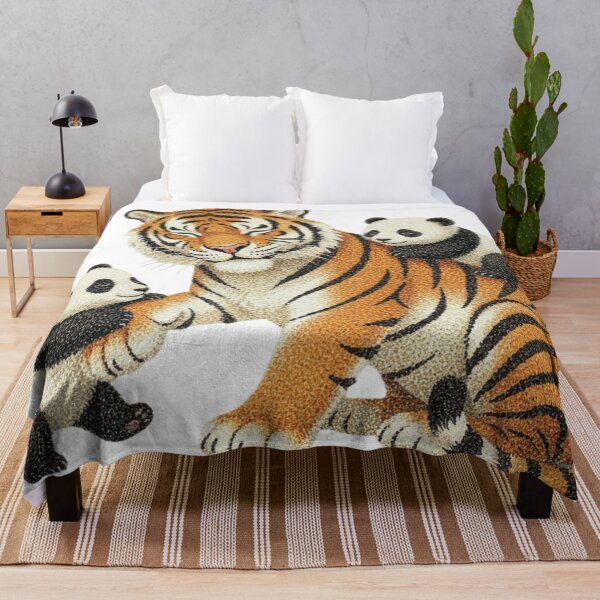 Item preview, A kind tiger is raising a panda cub. designed and sold by PP&RAINBOW SHOP.