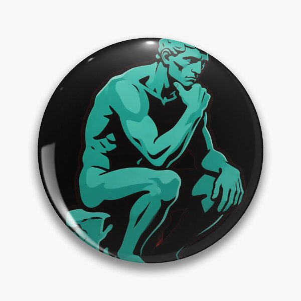 Item preview, The Thinker Sculpture – Philosophy and Deep Thought Illustration designed and sold by UniqueArtsOnly.