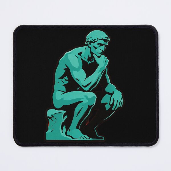 Item preview, The Thinker Sculpture – Philosophy and Deep Thought Illustration designed and sold by UniqueArtsOnly.