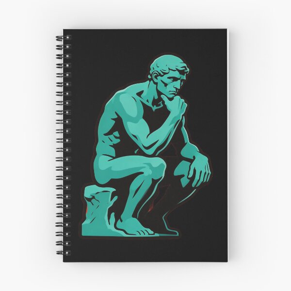 Item preview, The Thinker Sculpture – Philosophy and Deep Thought Illustration designed and sold by UniqueArtsOnly.