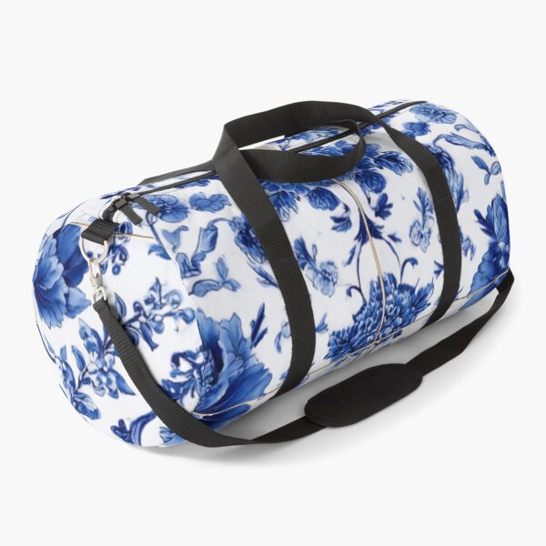 Item preview, Royal Delft Blue Ink Flowers Branches Tile Pattern designed and sold by GrinGalore.