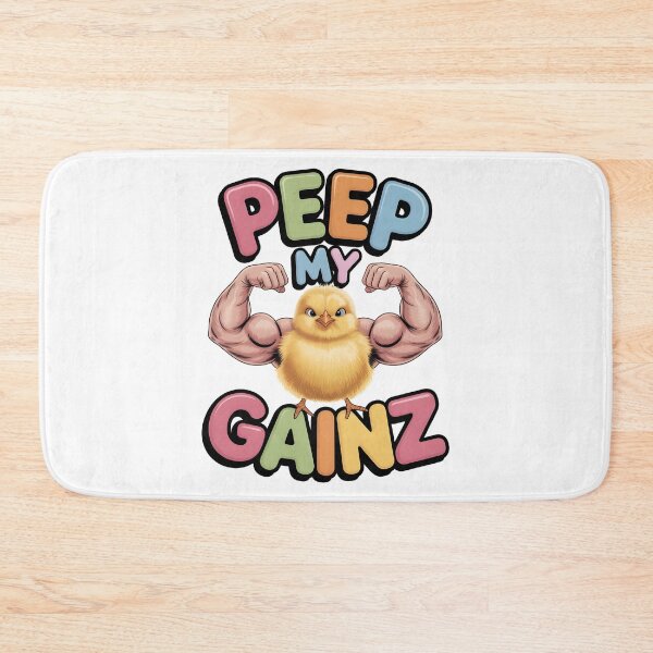 Item preview, Peep My Gainz Funny Muscular Chicken - Easter Gym Humor designed and sold by 404wearpl.