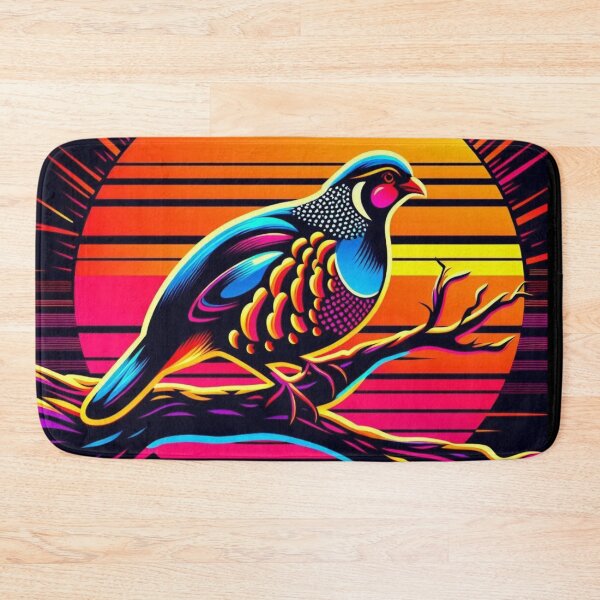 Item preview, Pop Art Partridge – Neon Sunset Bird designed and sold by Dogandesighn.