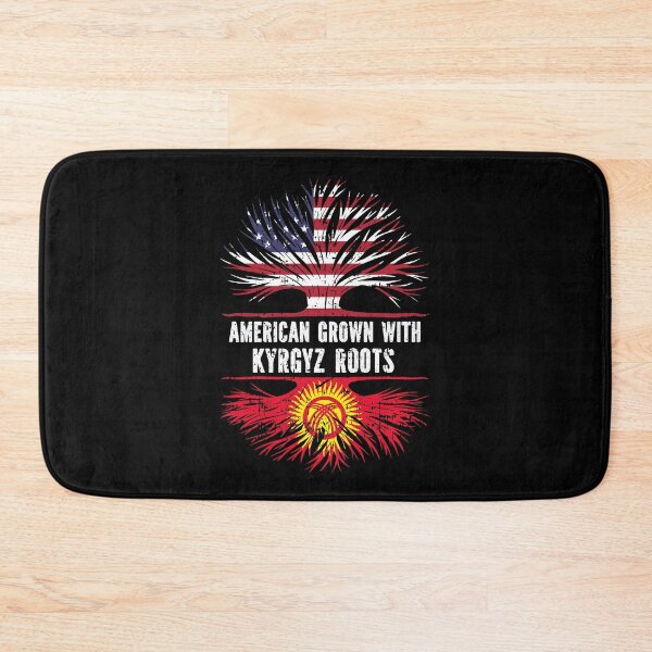 Item preview, American Grown with Kyrgyz Roots USA Flag designed and sold by CosmoKitsch.