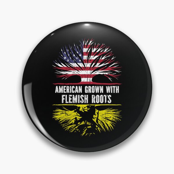 Item preview, American Grown with Flemish Roots USA Flag designed and sold by CosmoKitsch.