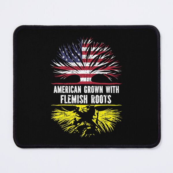 Item preview, American Grown with Flemish Roots USA Flag designed and sold by CosmoKitsch.