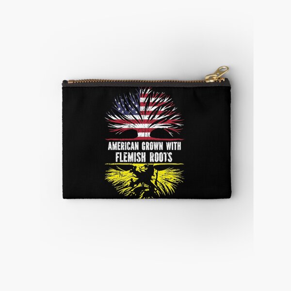 Item preview, American Grown with Flemish Roots USA Flag designed and sold by CosmoKitsch.