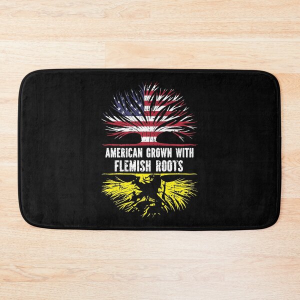 Item preview, American Grown with Flemish Roots USA Flag designed and sold by CosmoKitsch.