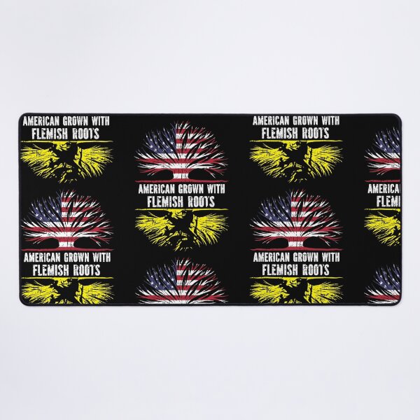 Item preview, American Grown with Flemish Roots USA Flag designed and sold by CosmoKitsch.