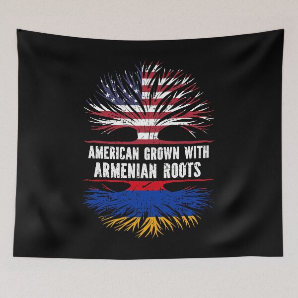 Item preview, American Grown with Armenian Roots USA Flag designed and sold by CosmoKitsch.