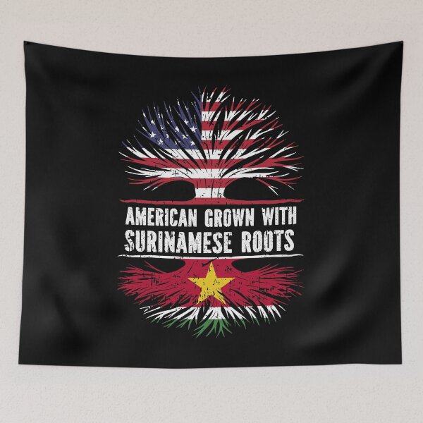 Item preview,  American Grown with Surinamese Roots USA Flag designed and sold by CosmoKitsch.