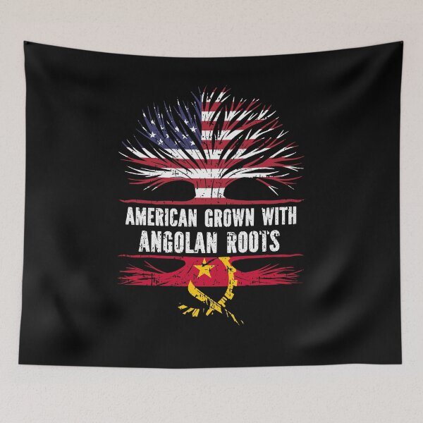 Item preview, American Grown with Angolan Roots USA Flag designed and sold by CosmoKitsch.
