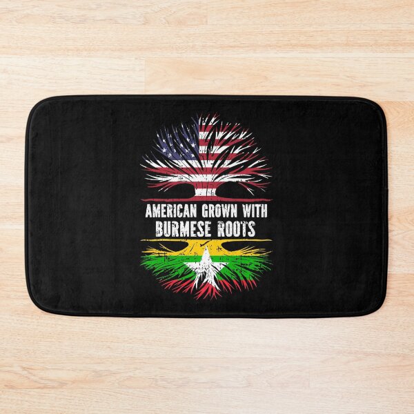 Item preview, American Grown with Burmese Roots USA Flag designed and sold by CosmoKitsch.