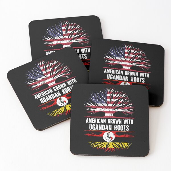 Item preview, American Grown with Ugandan Roots USA Flag designed and sold by CosmoKitsch.
