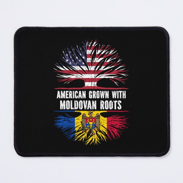 Item preview, American Grown with Moldovan Roots USA Flag designed and sold by CosmoKitsch.